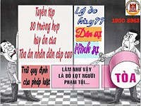 Tuyển tập 30 trường hợp hủy án của Tòa án nhân dân cấp cao và lý do Hủy án