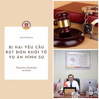 Bị hại yêu cầu rút đơn khởi tố Vụ án Hình sự