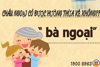 CHÁU NGOẠI CÓ ĐƯỢC HƯỞNG THỪA KẾ KHÔNG?