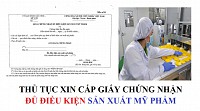 THỦ TỤC XIN CẤP GIẤY CHỨNG NHẬN ĐỦ ĐIỀU KIỆN SẢN XUẤT MỸ PHẨM